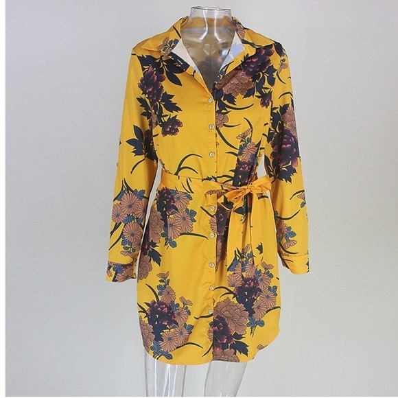 NEW! Silk Floral Dress - Picture 2 of 8